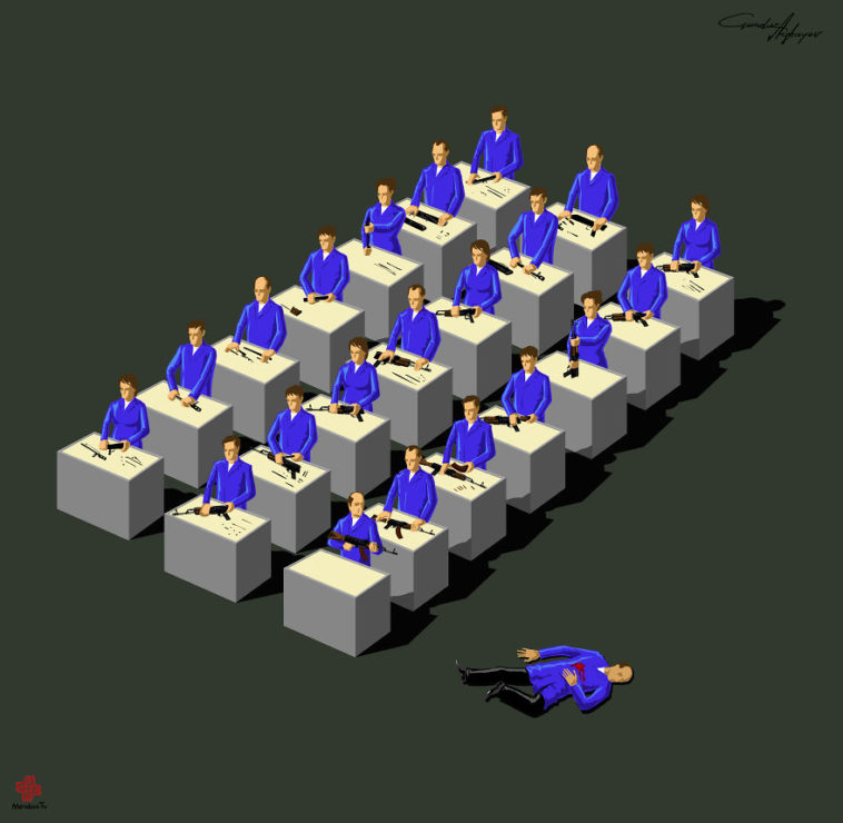 Сатирические иллюстрации сегодняшних проблем в мире