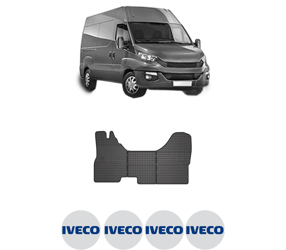 Set covorase presuri IVECO DAILY VI Van din 2014-2021, auto, din cauciuc thermoplastic, 4 Stickere auto cu IVECO