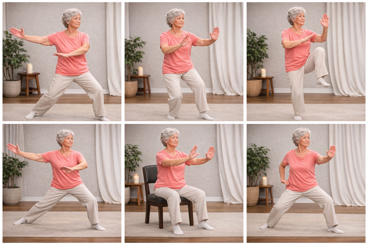 Tai Chi movements demonstration (female)