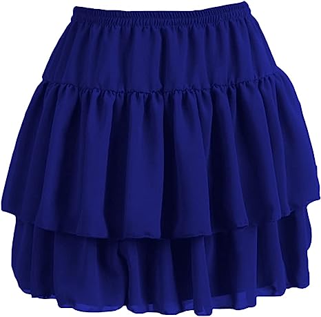 Women's Flared Short Skirts Basic Versatile Pleated Mini Skater Elastic Skirts - Picture 16 of 47