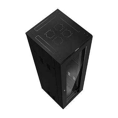 Visão lateral do Rack Intelbras RPD 3667 com painel removível