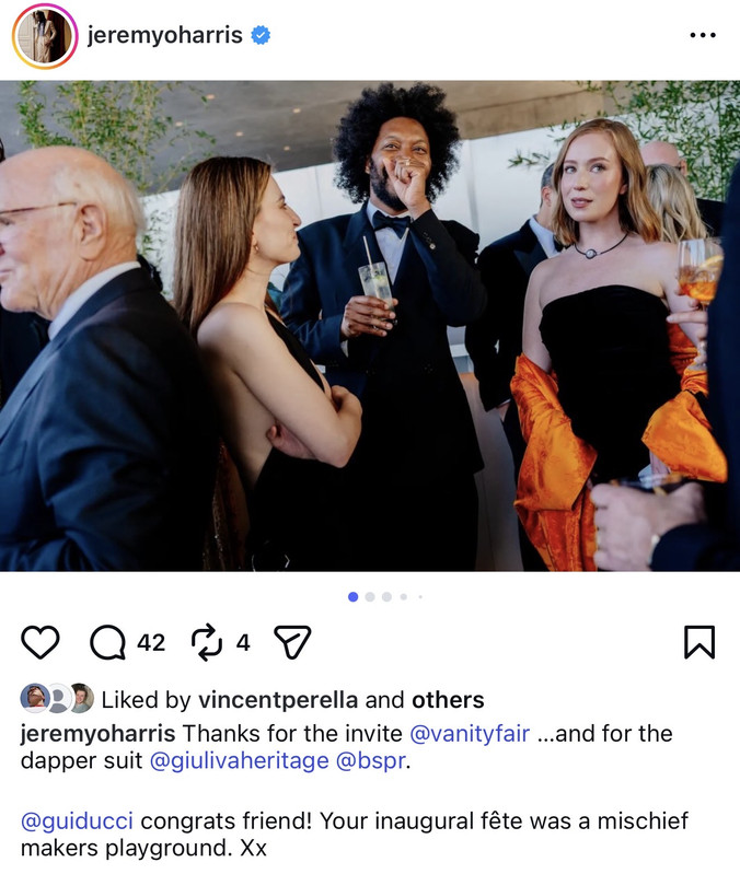 Jeremy O. Harris at the Vanity Fair Oscar After-Party