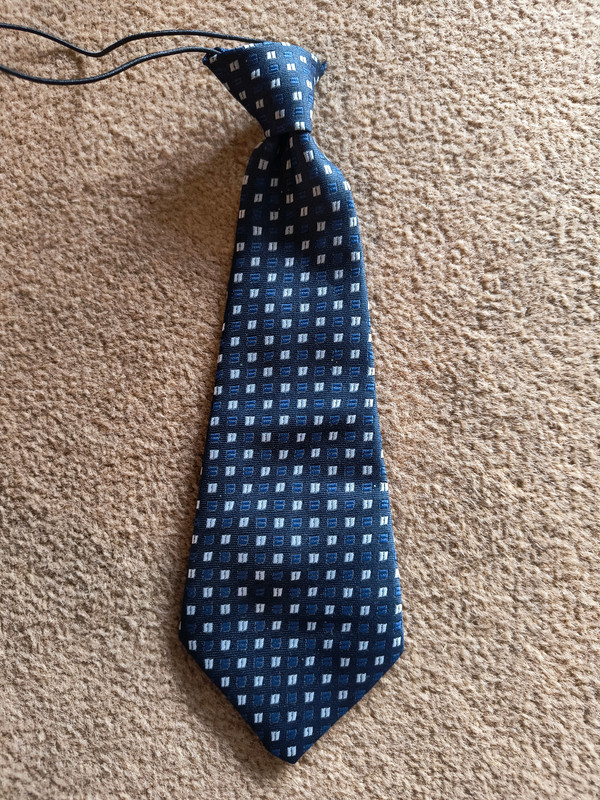 Blue Squares Kids Tie