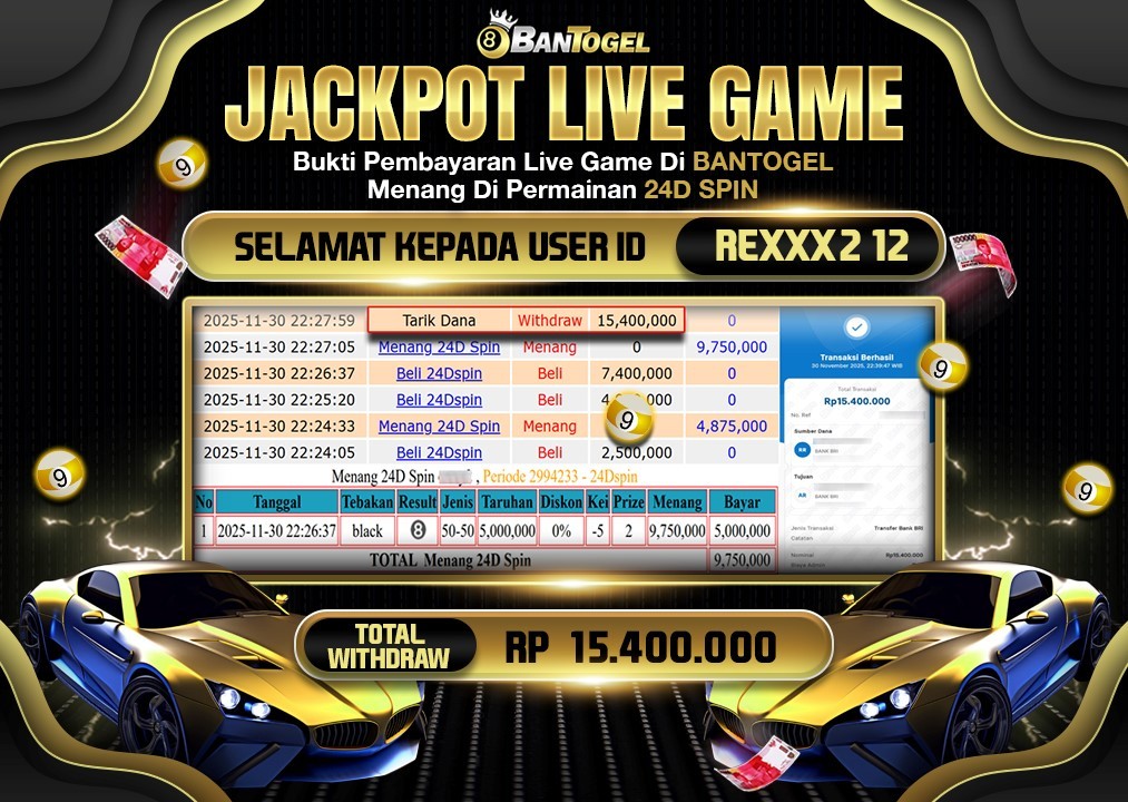 BUKTI JACKPOT LUNAS BANTOGEL