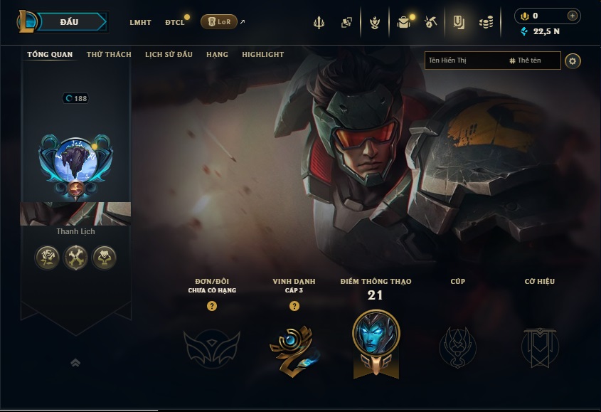 Acc LMHT # - Không Khung