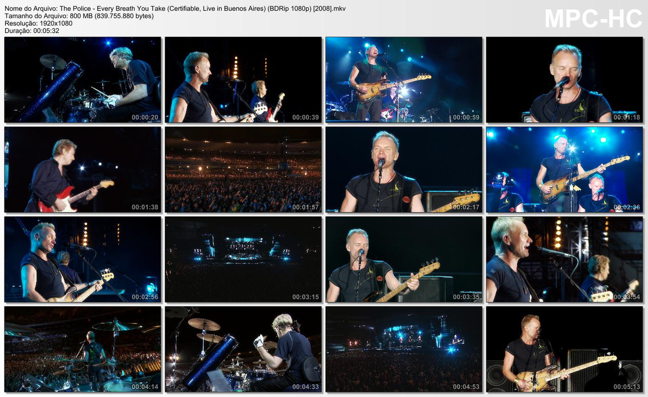 The Police - Every Breath You Take (Certifiable, Live in Buenos Aires) (BDRip 1080p) [2008]