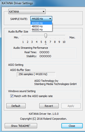 Katana Usb Drivers Usb Audio I O Channels