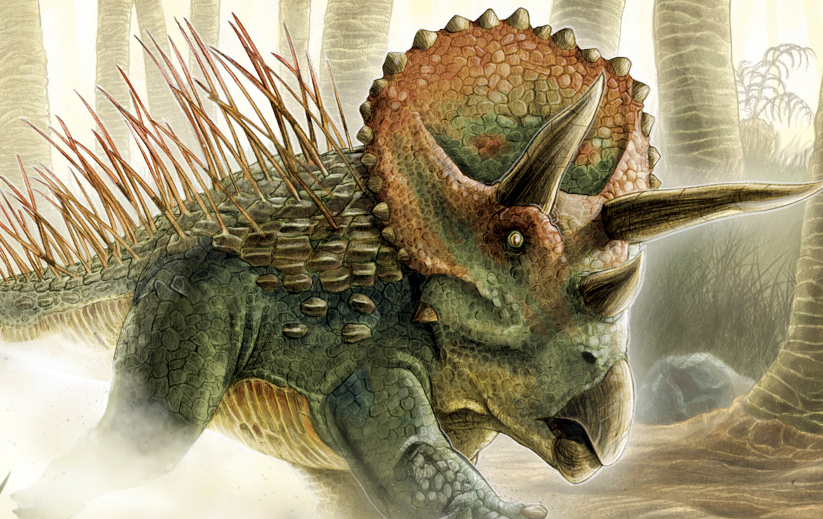 2D-Styracosaurus-Dinosaur-Creature-Illustration-Thumbnail