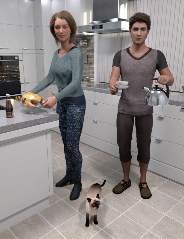 Modern House 2 Poses for Genesis 8 Modern House 2 Poses for Genesis 8