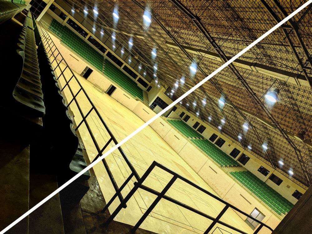 Noise መጠኑ የበዛ እና የተስተካከሉ ተመሳሳይ ምስሎች (ለማሳየት ያክል)