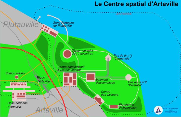 Le plan du Centre Spatial d'Artaville