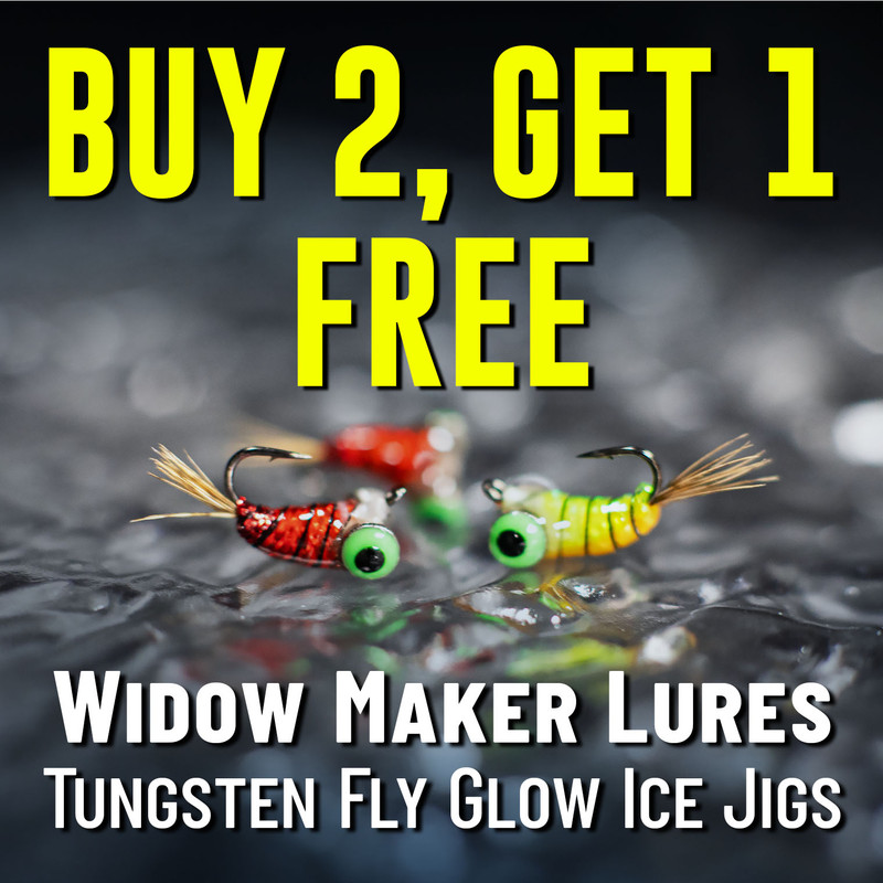 02 03 2026 B2G1 Widow Maker Lures Tungsten Fly Glow Ice Jigs 2x