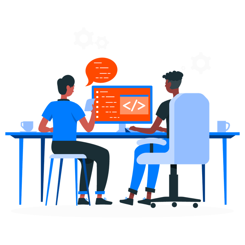 Custom software development illustration