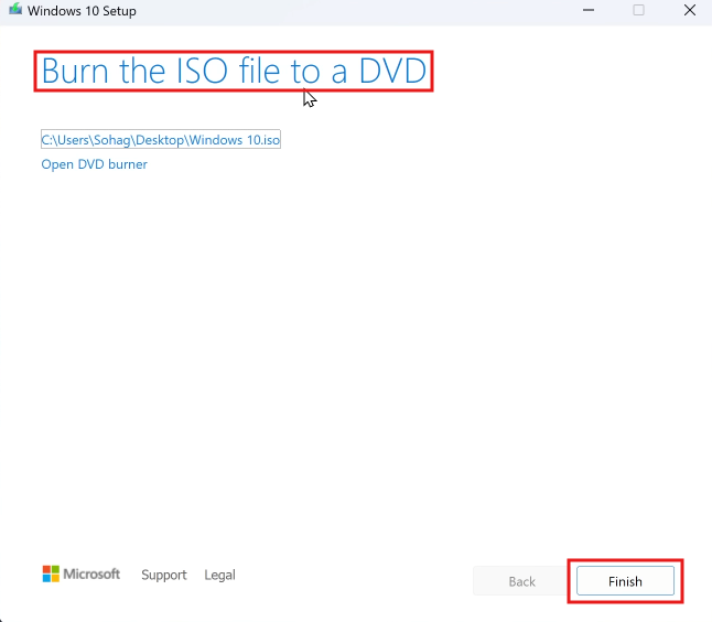 Completed ISO file download