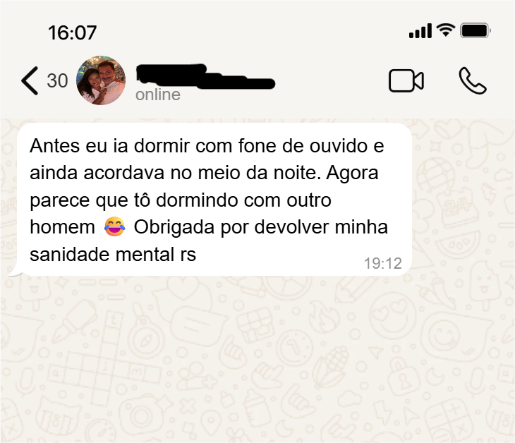 Depoimento de cliente satisfeita 4