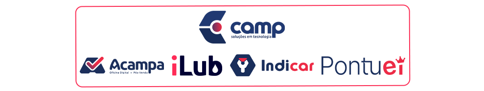 Marcas Camp Logos: Campa, Acampa, ILub, Indicar e Pontuei