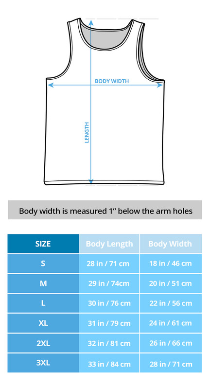 Size chart mobile MAN - Anime Blanket Store