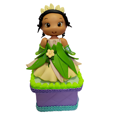 imagem de caixa mini cenário tema princesa e o sapo