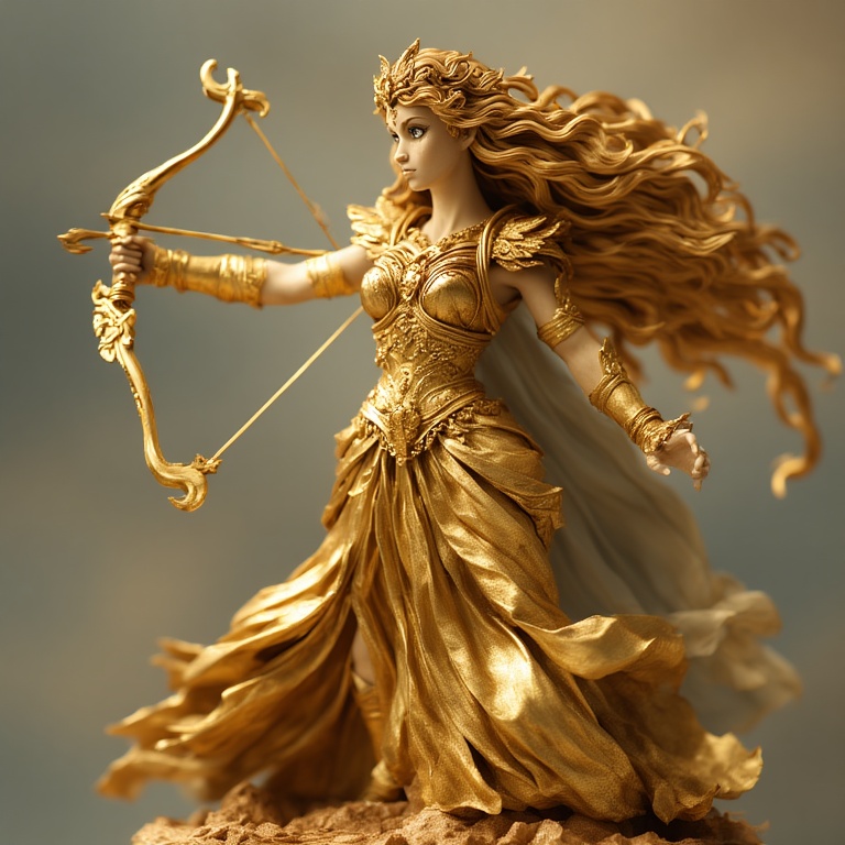 A-Gold-sculpture-of-an-Goddes-7
