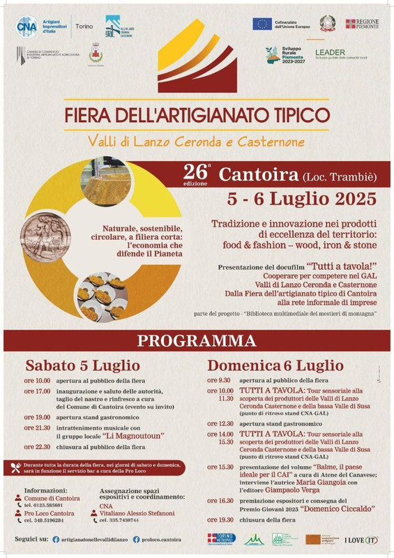 Cantoira (To) si prepara alla 26ª Fiera dell’Artigianato