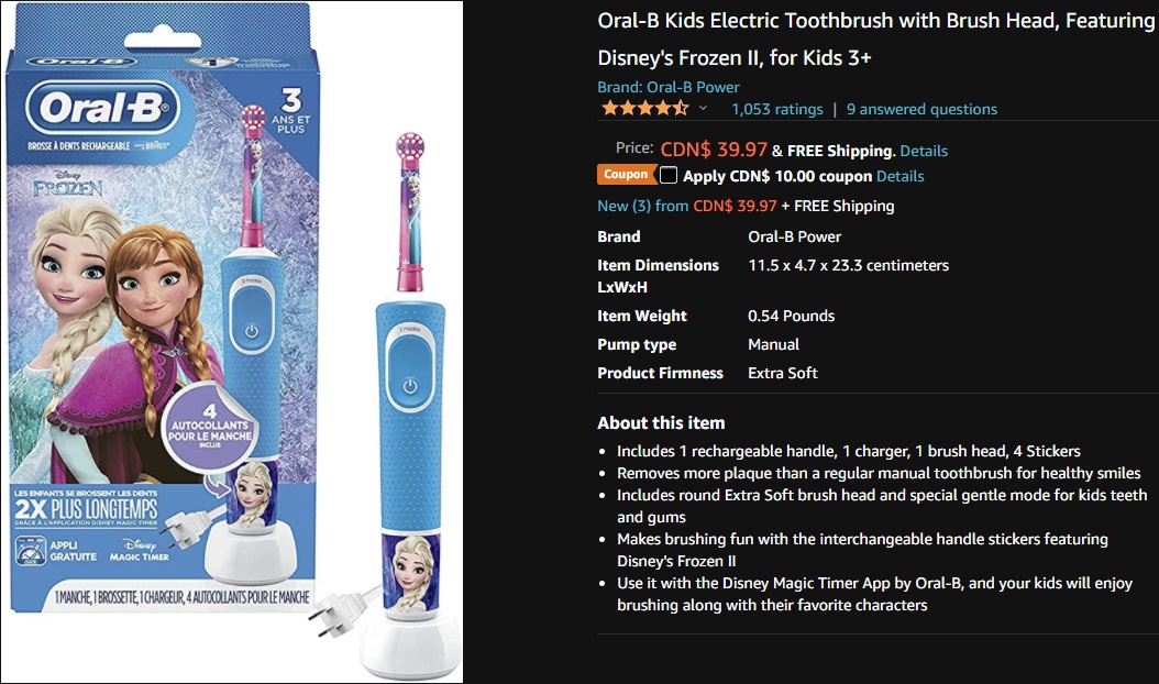 frozen 2 electric toothbrush