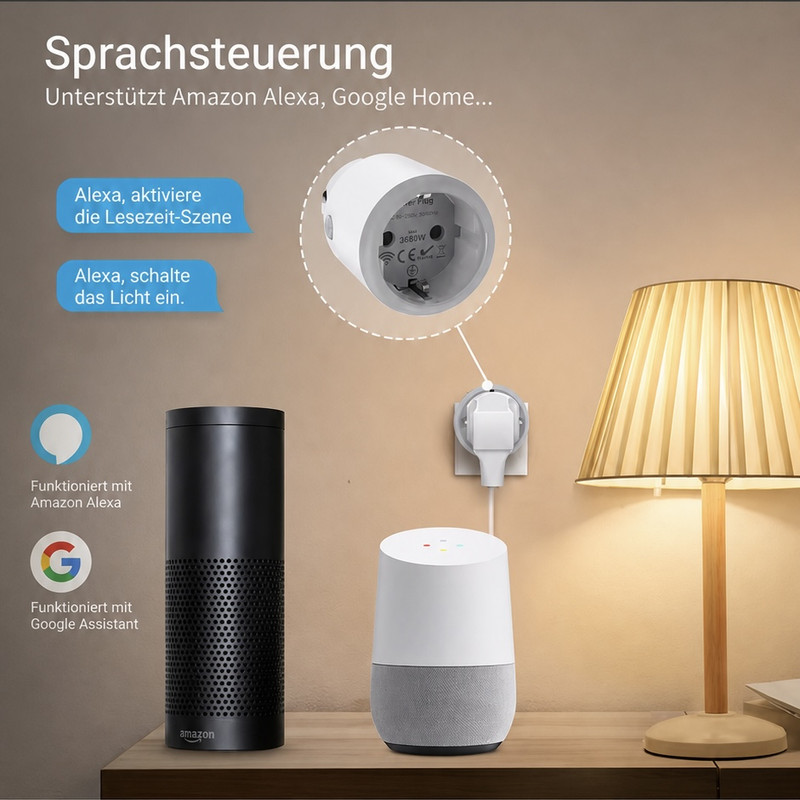 Sprachsteuerung Smart-Steckdose