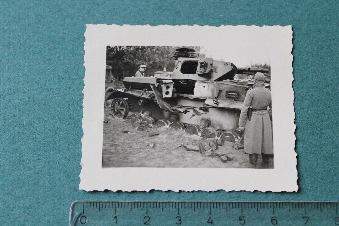 Foto Photo FD Wehrmacht Panzer tank Panzermänner 1939 Vormarsch Warschau Polen