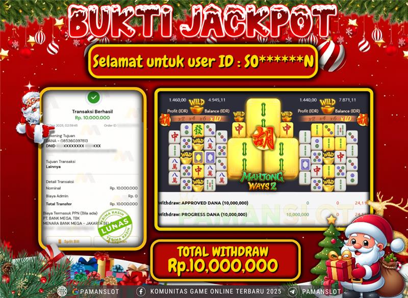 PAMANSLOT JACKPOT Game mahjong ways2 Rp.10,000,000- LUNAS