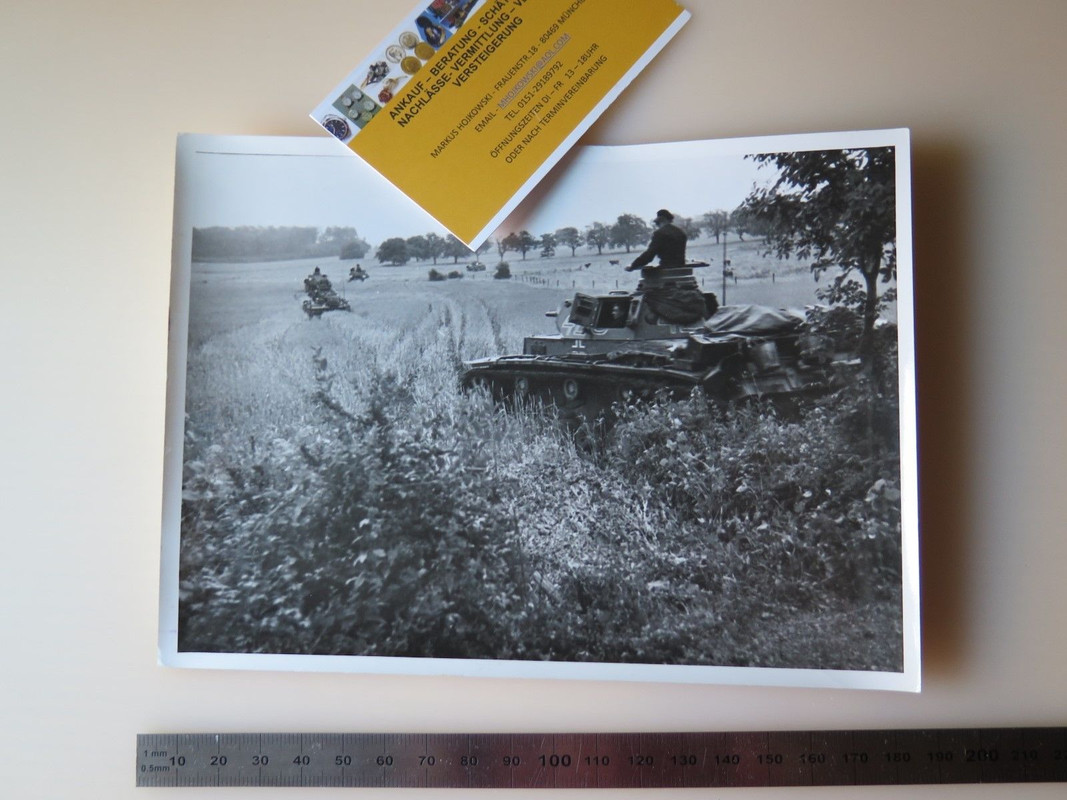 LARGE FOTO Westfront France Panzer tank Vorstoß 