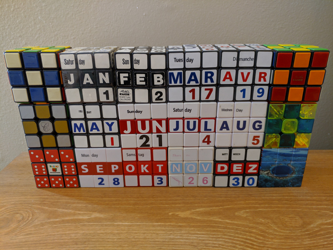 3×3 Calendar Cubes