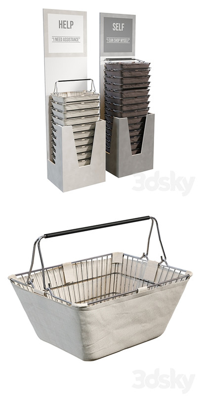 Rack with baskets for the store