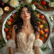 Garden wedding Black hear dream to be eaten 0 13