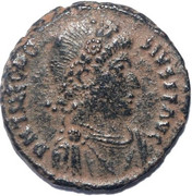 AE3 de Teodosio I. CONCORDIA AVGGG. Constantinopla sedente. Antioquía 674