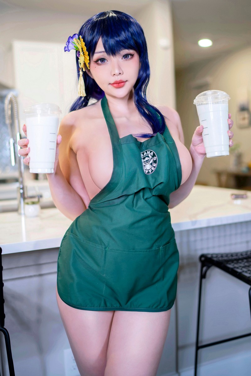 Hana Bunny 星巴克雷电影 Cosplay写真｜Raiden Ei Starbucks 高清图集[10P-28.5M]