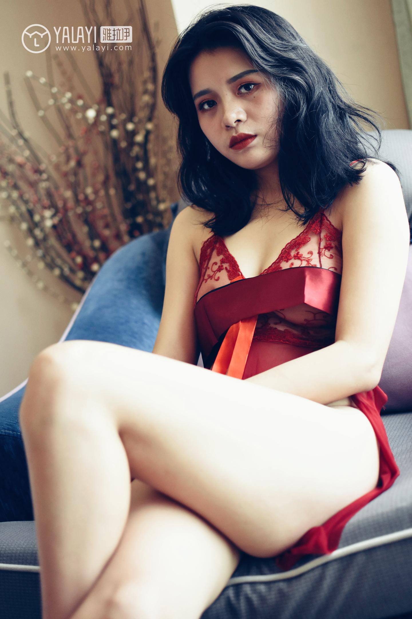 [YALAYI雅拉伊] Y014 米心蕊 - 心蕊的红色睡袍 8