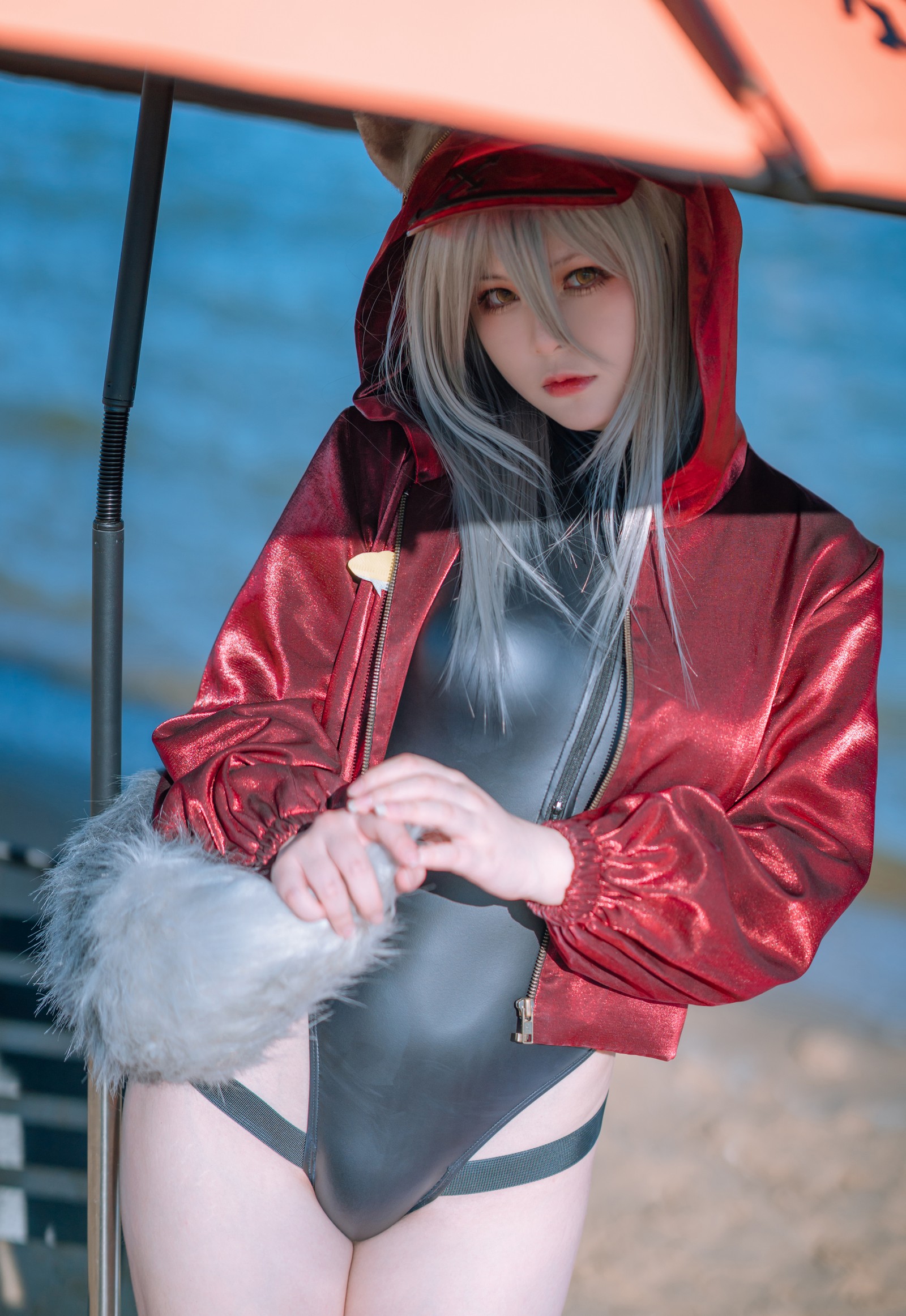 w百合欧皇子w 明日方舟轻风LB01红写真集 – Arknights COS高清 [12P-97MB]插图4