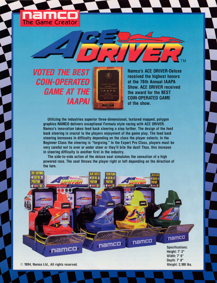 Arcade Archives ACE DRIVER announced, releasing May 28, 2026 for PS5 ...