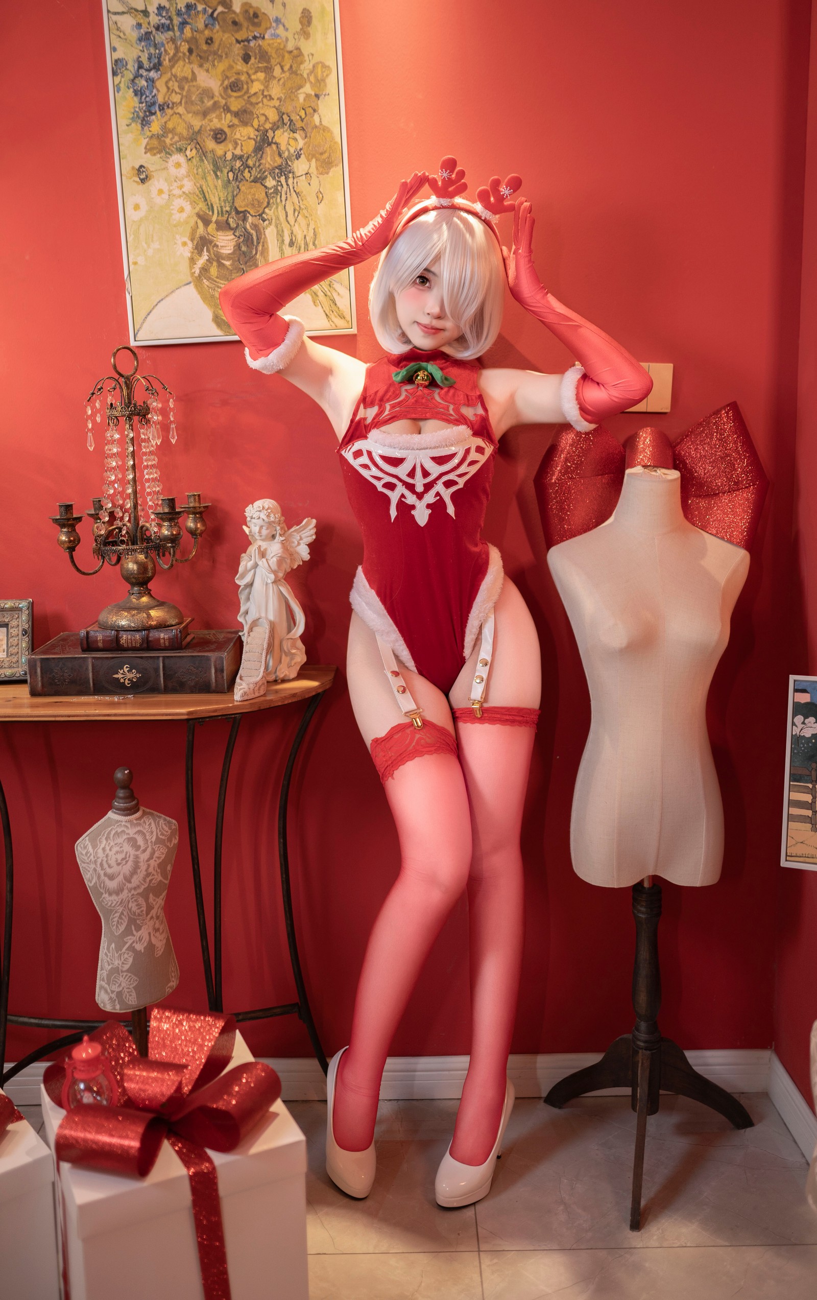 Bangni邦尼 – 尼尔：机械纪元 2B 圣诞 Cosplay 高清写真集（105P-962MB）插图9