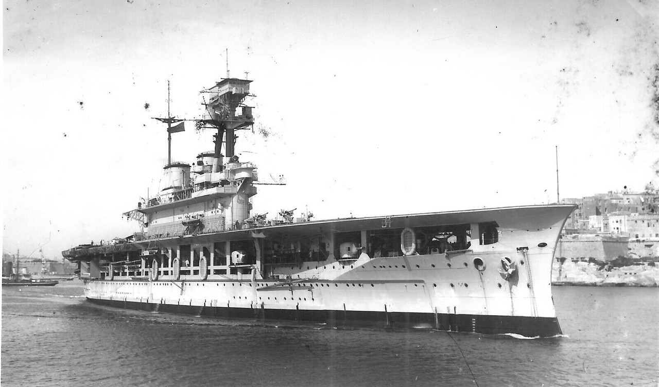 ROYAL NAVY, HMS EAGLE (1918)., 1928, Sunk 1942, carrier, W&L PHOTOGRAPH c
