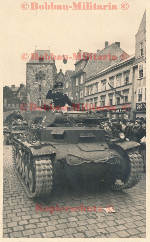 L6 Foto Karte Eisenach Oktober 1939 Panzer-Rgt.2 Oblt.Freiherr von Fürstenberg