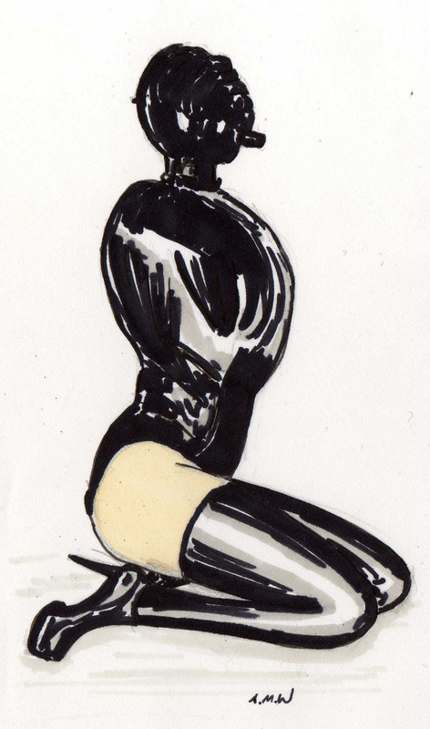 kneeling in latex