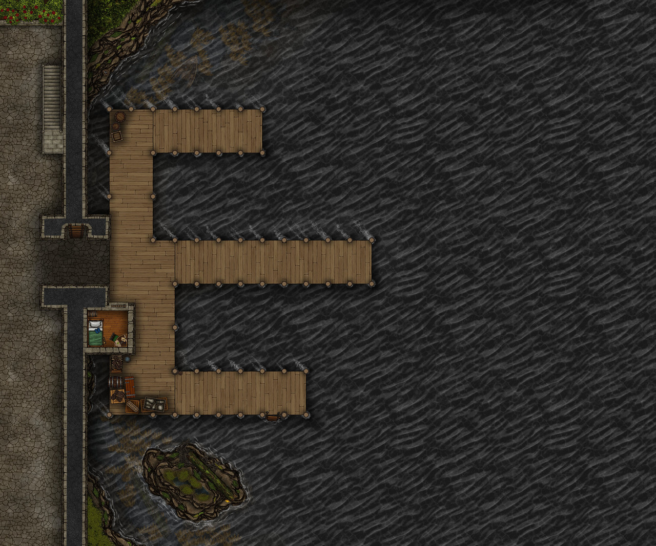 Docks 30x25 Ground nogrid lights