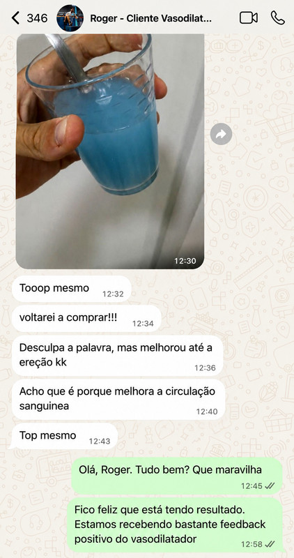 Print WhatsApp cliente Vasodilatador Farmafine
