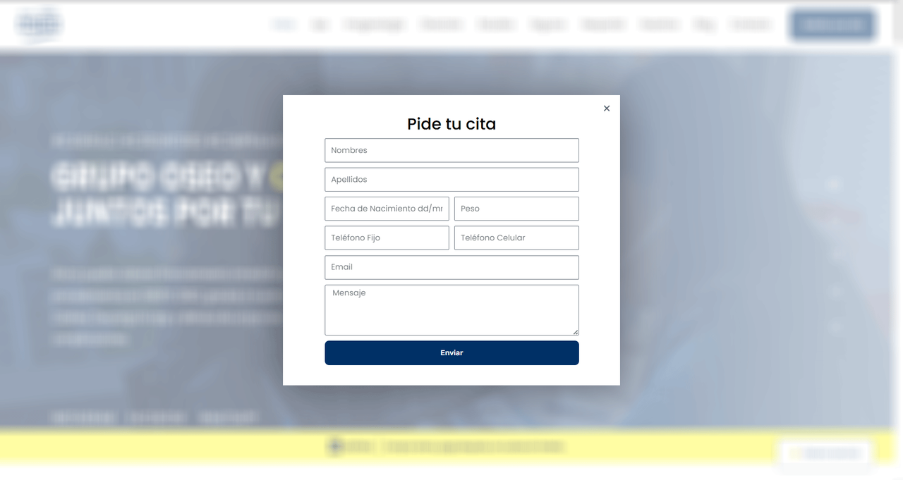 Reservar cita médica en grupo oseo