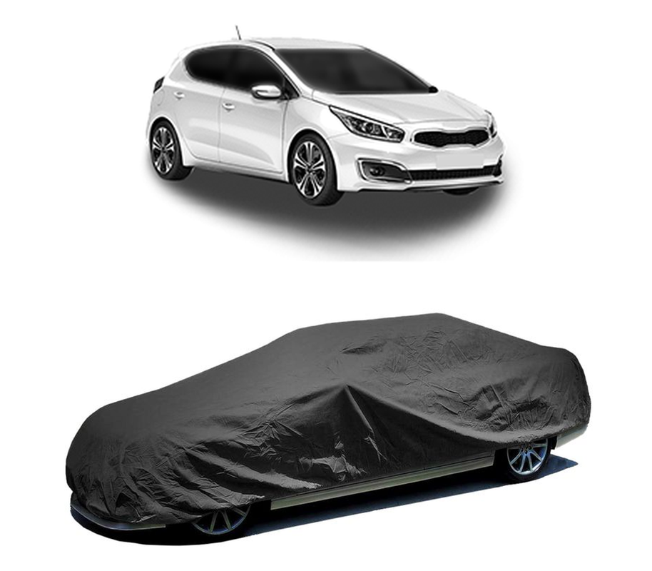 Husa tip prelata auto pentru KIA CEED Hatchback Van (CD) 2018 - 2020,culoare negru, material textil impermeabil, rezistanta la intemperii praf UV, CARPASSION Husa Protectie