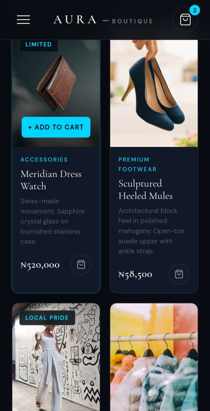 E-Commerce Website mockup