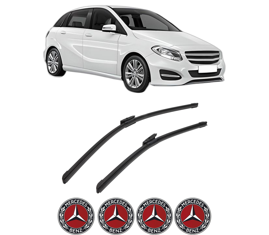 Set stergatoare auto MERCEDES-BENZ B-CLASS Sports Tourer (W246, W242) din 2011-2018, pentru parbriz auto, 2 bucati, Bosch Aerotwin Multi, din cauciuc siliconat rezistent, 4 Stickere Auto MERCEDES-BENZ