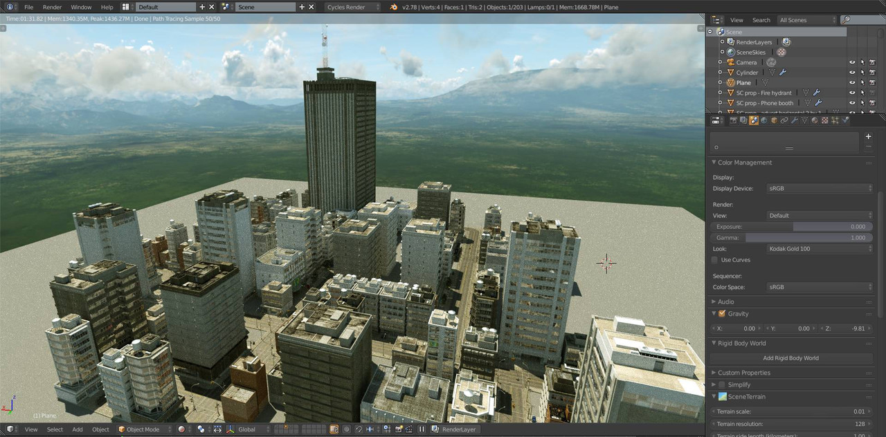 SceneCity Pro v1.5.0 for Blender 2.8