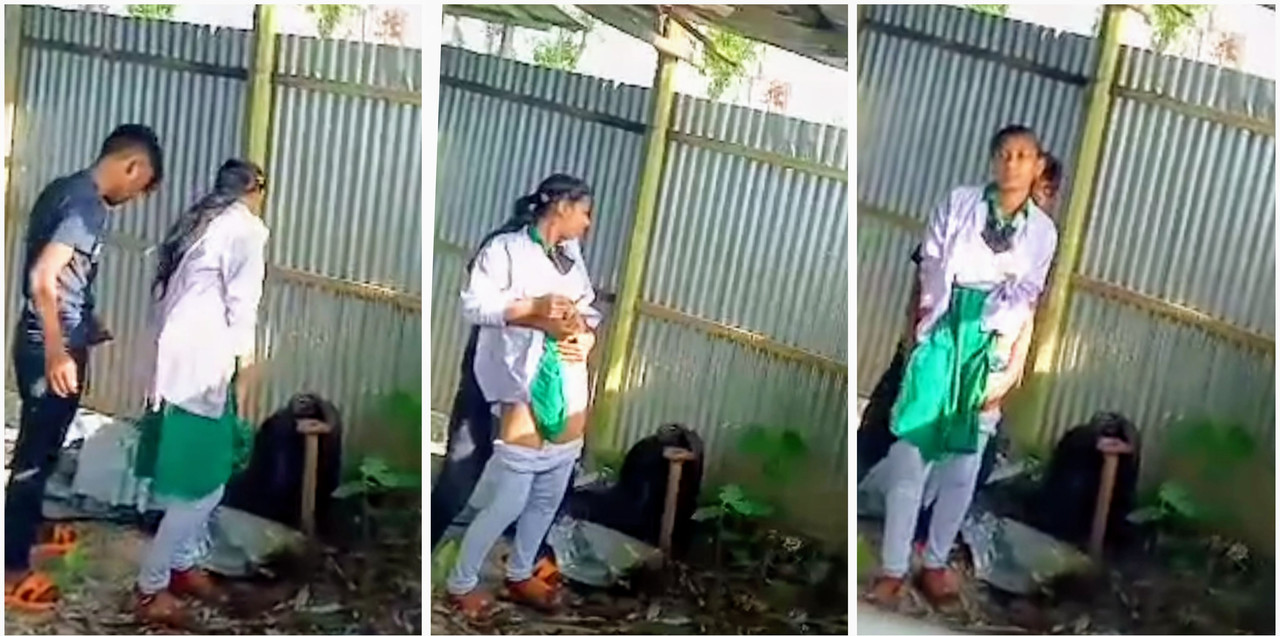Bengali couple caught fucking outdoor sex