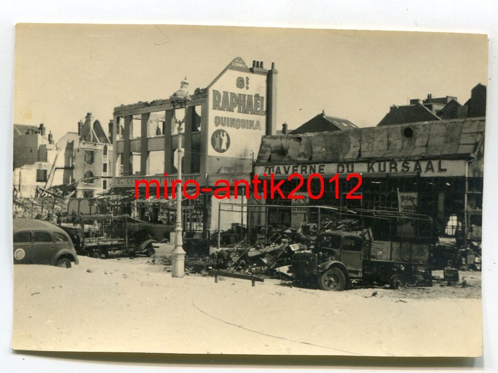 Foto, zerstörte feindliche LKW, Taverne du Kursa